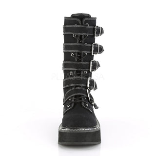 Black Canvas Festival Mid-Calf Boots