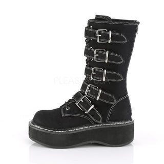 Black Canvas Festival Mid-Calf Boots