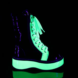 Green Devil Neon UV Platform Boots