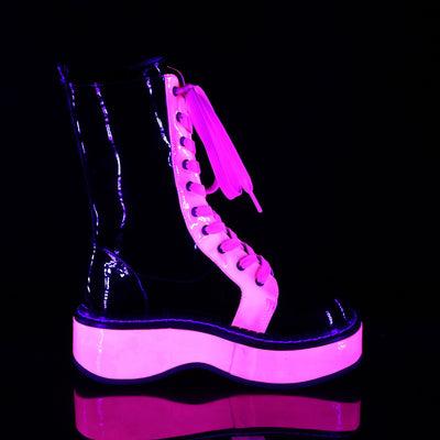 Pink Devil Neon UV Platform Boots