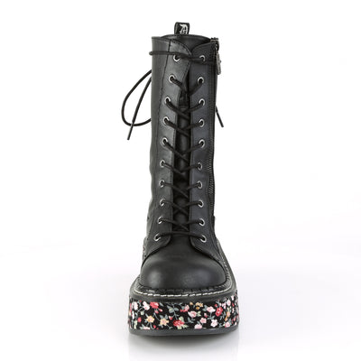 Flower Fabric Wrapped Platform Boots