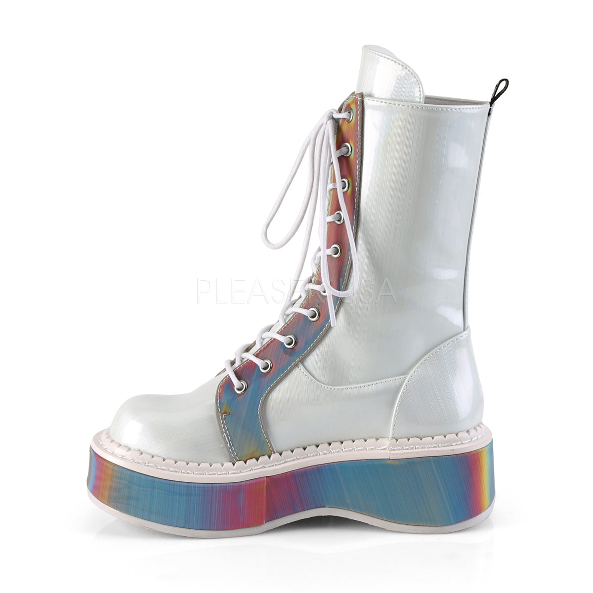 Rainbow Reflective Mid Calf Boots