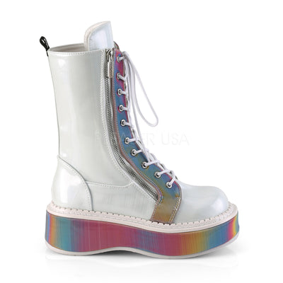 Rainbow Reflective Mid Calf Boots
