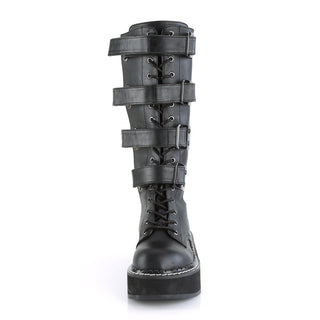 Open Back Panels Knee High Platform Boots