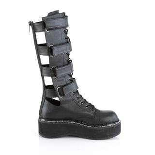 Open Back Panels Knee High Platform Boots