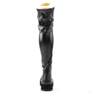 Emily-375 Black Matte Over The Knee Boots
