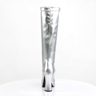 Exotica-2000 Gogo Platform Boots Silver