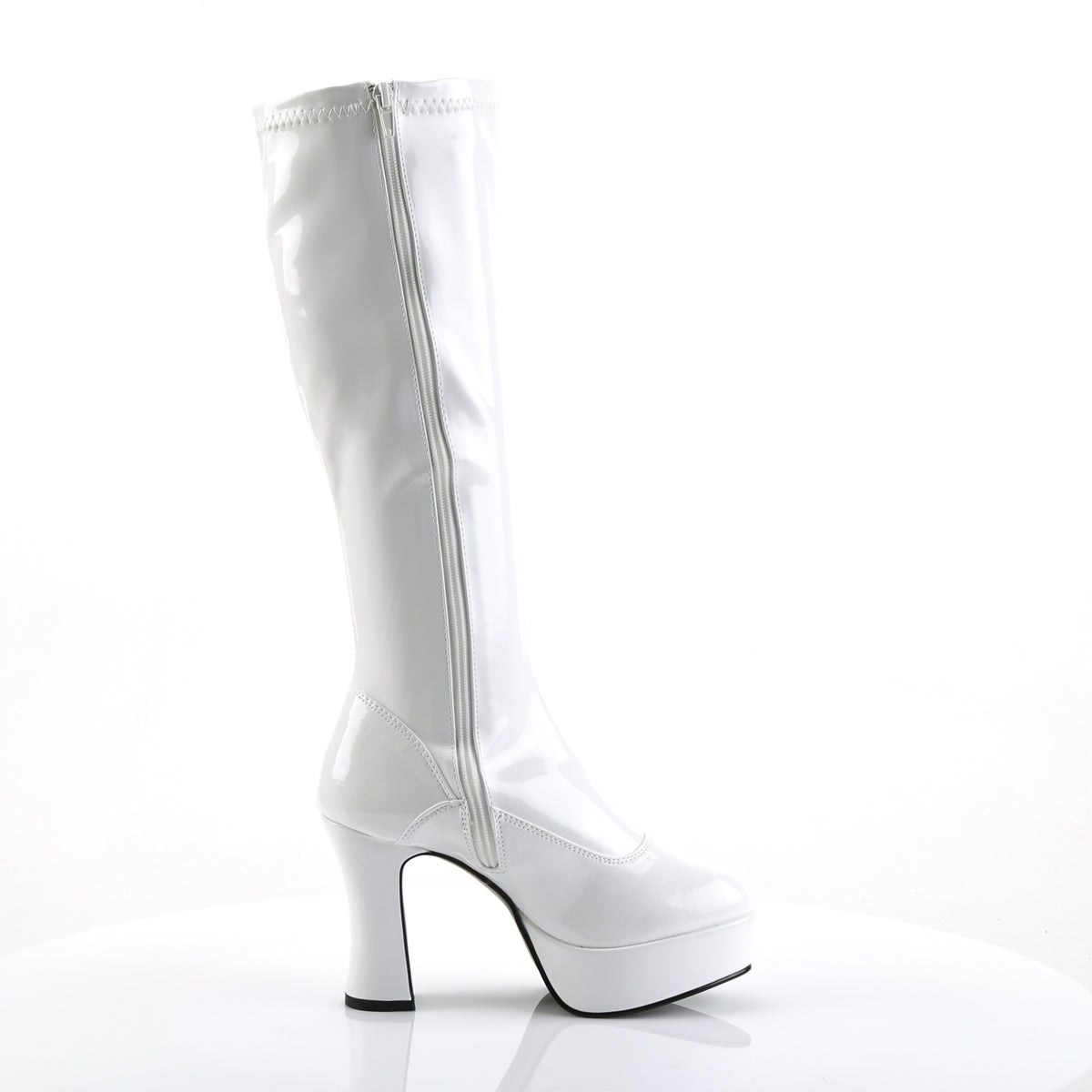 Exotica Gogo Platform Boots White