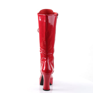Exotica Platform Lace Up Boots Red