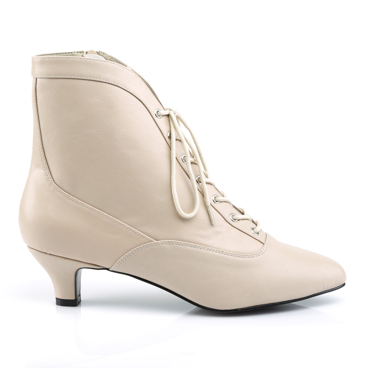 Large Size Victorian Boots Cream