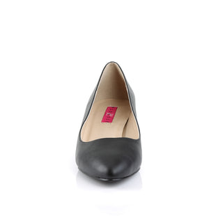 Fab-420 Black Matte Low Block Heel Pumps (US 9–16)