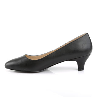 Fab-420 Black Matte Low Block Heel Pumps (US 9–16)