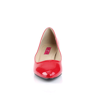 Fab-420 Red Low Block Heel Pumps (US 9–16)