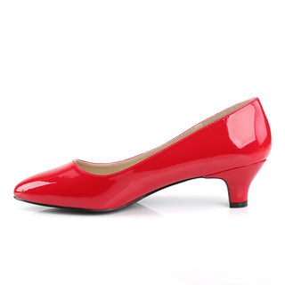 Fab-420 Red Low Block Heel Pumps (US 9–16)