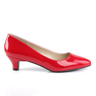 Fab-420 Red Low Block Heel Pumps (US 9–16)