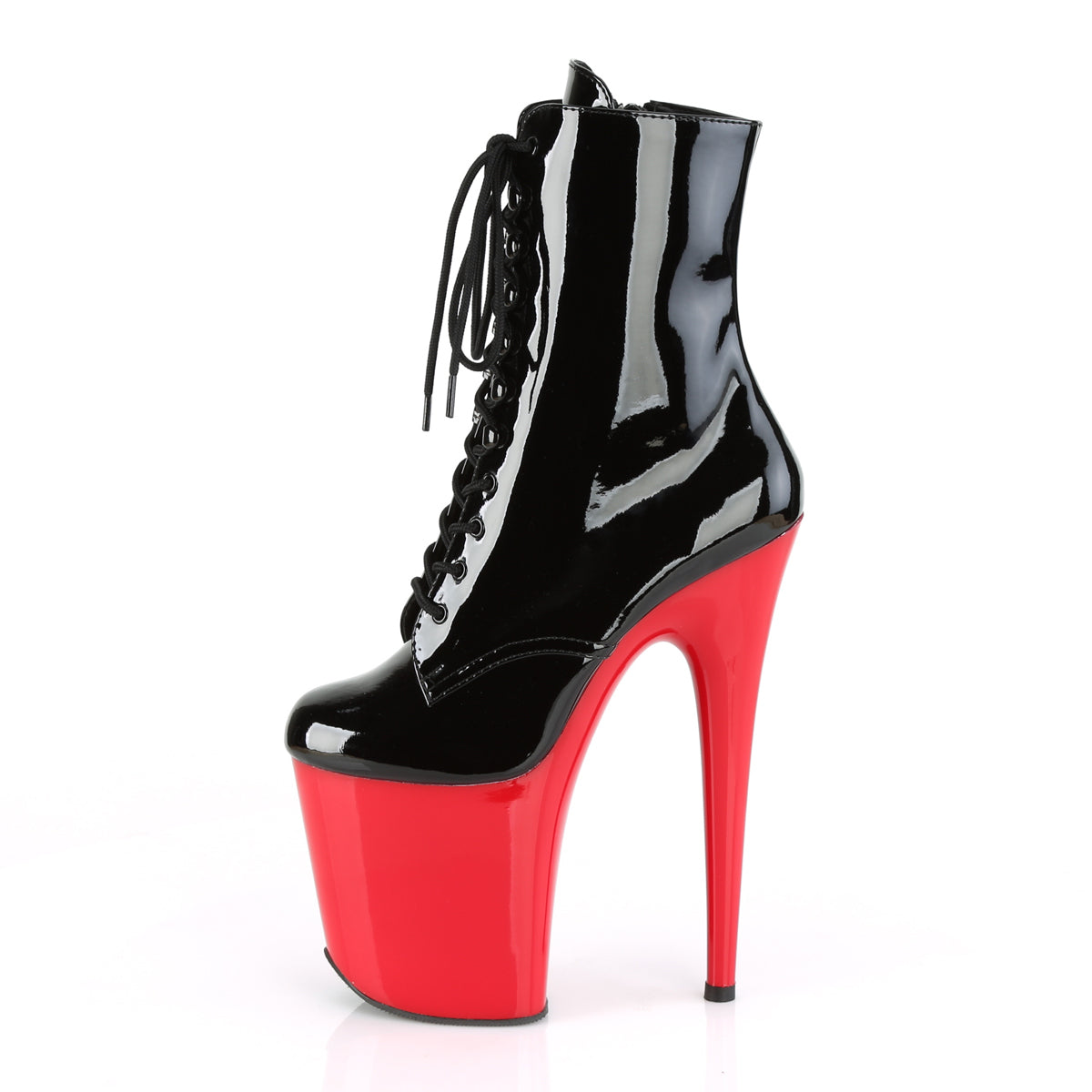 Flamingo-1020 8 Inches Black Red Platform Boots