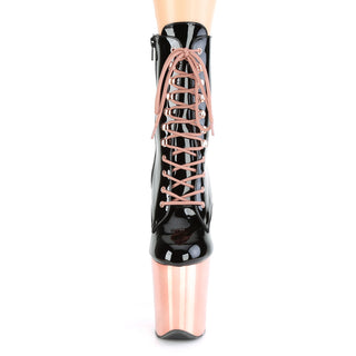 Flamingo-1020 Rose Gold Chrome Platform Boots