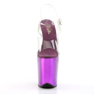 Flamingo-808 Purple Chrome Platform Heels