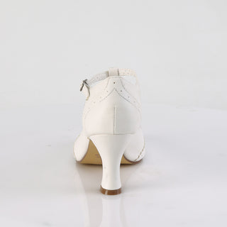 Flapper-26 White Pin Up Wedding Shoes