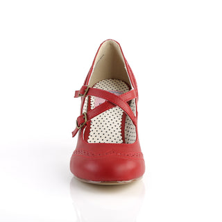 Flapper-35 Red Criss-Cross Mary JanePumps