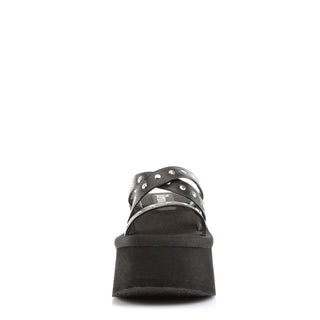 Summer Time Goth Black Sandals Funn-19