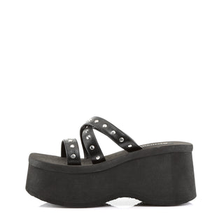 Summer Time Goth Black Sandals Funn-19