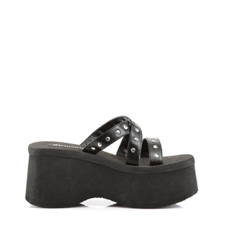 Summer Time Goth Black Sandals Funn-19