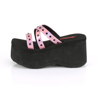 Summer Time Goth Pink Hologram Sandals