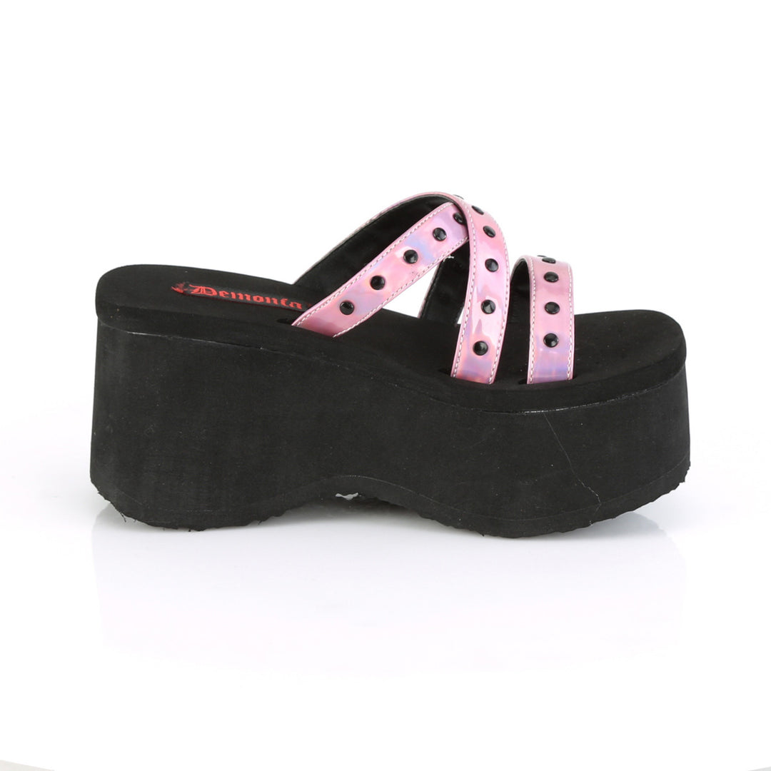 Demonia Funn-19 Summer Time Goth Platform Sandals Pink