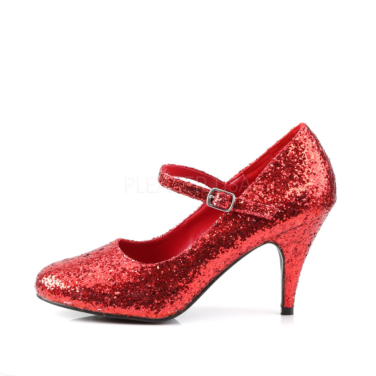 Red Glitter Burlesque Heels