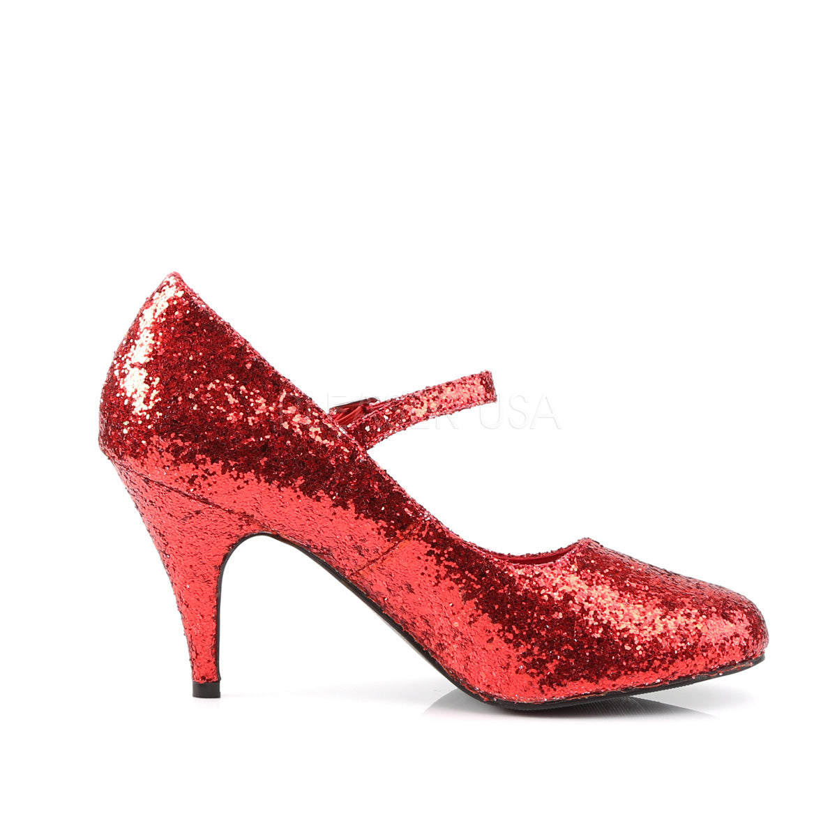 Red Glitter Burlesque Heels | Funtasma Glinda-50G | OtherWorld Shoes