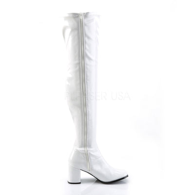white over the knee boots