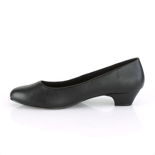 Gwen-01 Black Matte Plus Size Low-Heel Pumps (US 9–16)