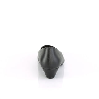 Gwen-01 Black Matte Plus Size Low-Heel Pumps (US 9–16)