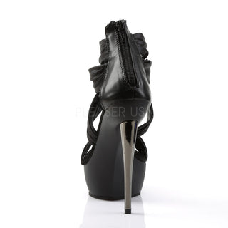 Ruched Platform Ankle Strap Heels