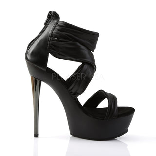 Ruched Platform Ankle Strap Heels