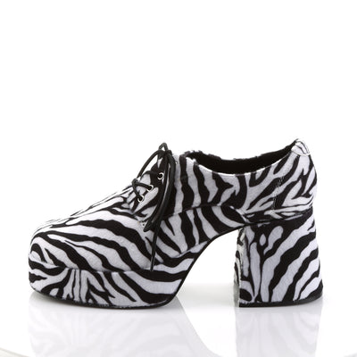 70s Disco Shoes Zebra Pattern