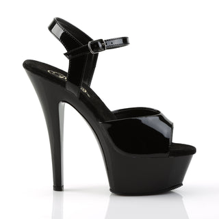 Kiss-209 Black Patent Platform Sandals