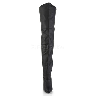 Black Leather Thigh High Boots