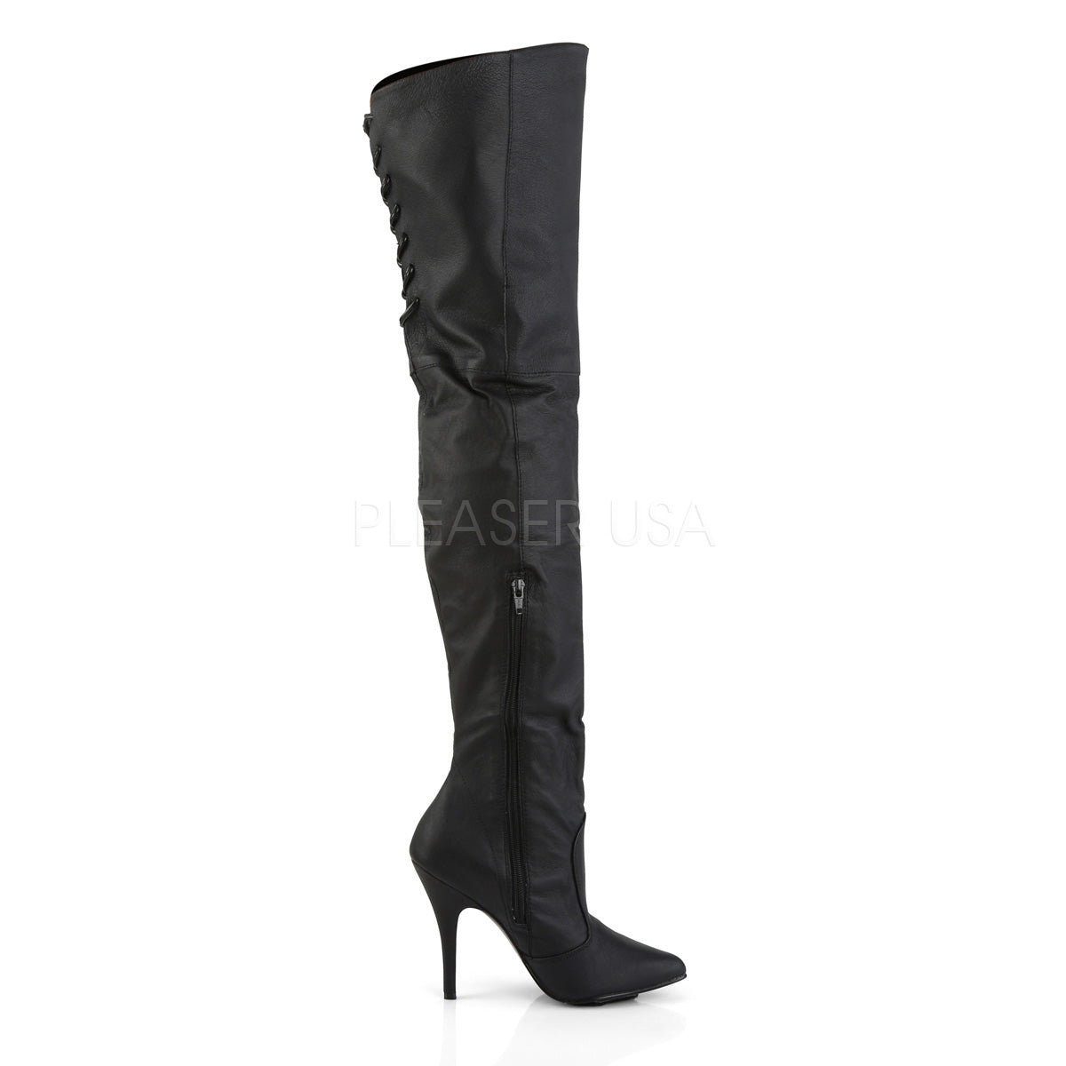Legend Sexy Black Leather Thigh High Boots