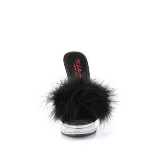Majesty Marabou Slippers Black