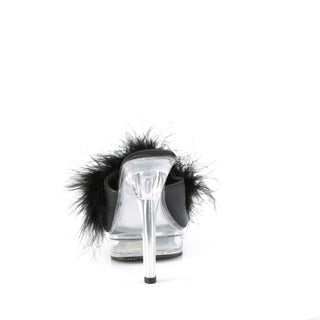 Majesty Marabou Slippers Black