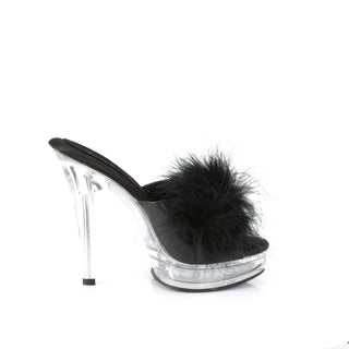 Majesty Marabou Slippers Black