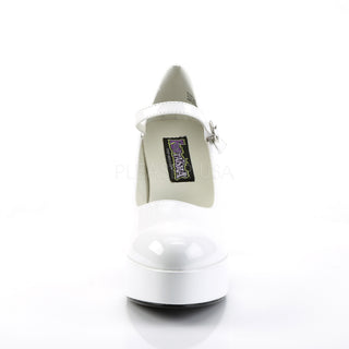 Mary Jane White Platform Pumps