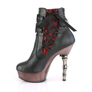 Finger Bone Heel Ankle Boots