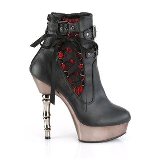 Finger Bone Heel Ankle Boots