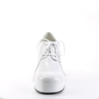 Disco Fever Men's Platform Heels – White