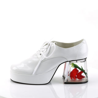 Disco Fever Men's Platform Heels – White