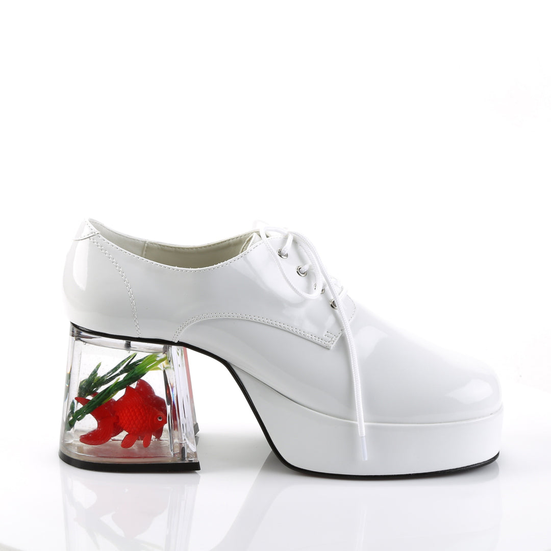 Disco Shoes Pimp Platform Shoes White 60s 70s Disco Style Men's