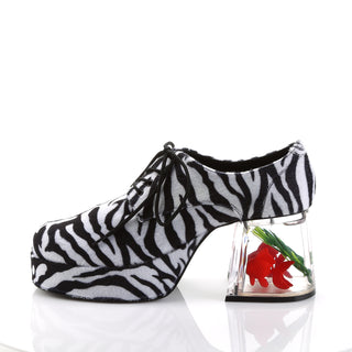 Disco Fever Men's Platform Heels - Zebra